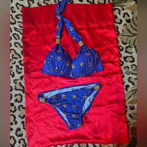 Venus Starfish Patterned Blue Bikini Set